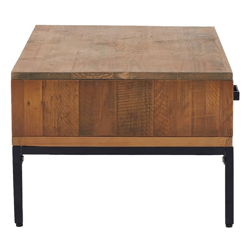 vidaXL Coffee Table 35.4"x19.7"x13.8" Solid Wood Pine - 35.4" x 19.7" x 13.8"