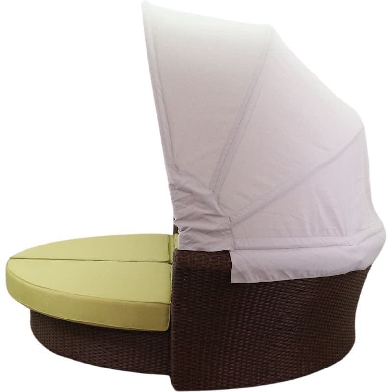 Courtyard Casual Green Eclipse Outdoor Expandable Daybed W/ Canopy