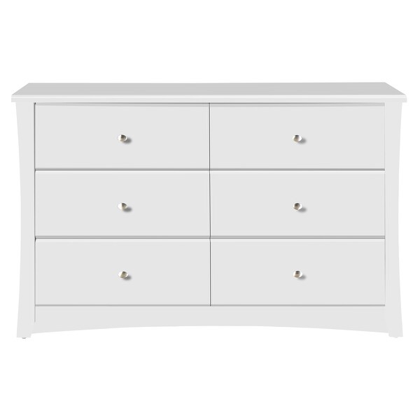 storkcraft 6 drawer dresser white