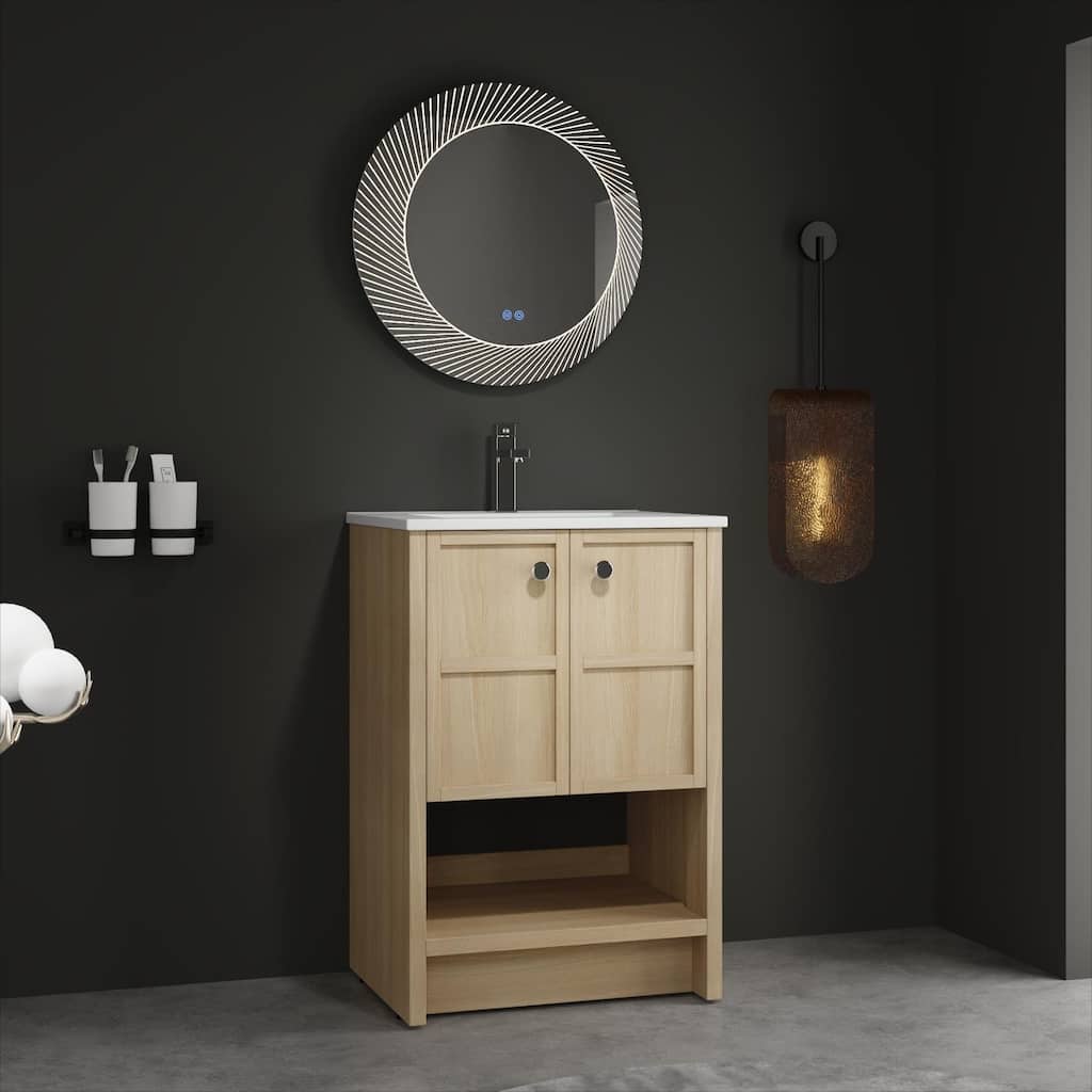 24" Freestanding Bathroom Vanity whit Ceramic Sink