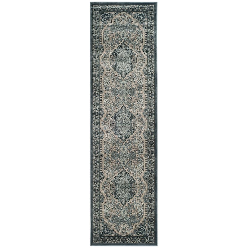 SAFAVIEH Paradise Hledis Modern Viscose Rug - 2'2" x 8' Runner - Light Blue/Blue