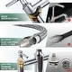 preview thumbnail 38 of 38, WOWOW Double Handle Bridge Kitchen Faucet with Advanced Spray