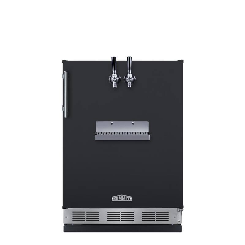 Summit SBCFRTPCF 24" Wide 5.3 Cu. Ft. Built-In Double Tap Coffee - Black