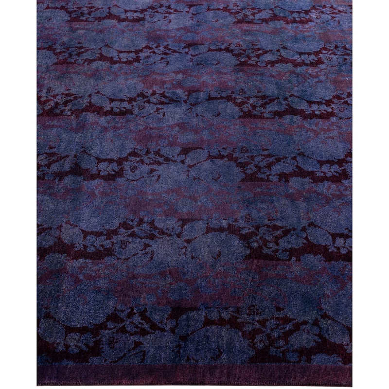 Overdyed One-of-a-Kind Hand-Knotted Area Rug - Purple - 5' 1" x 7' 10"