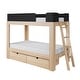 preview thumbnail 6 of 19, Mid-Century Modern Twin over Twin Bunk Bed with Storage Drawers