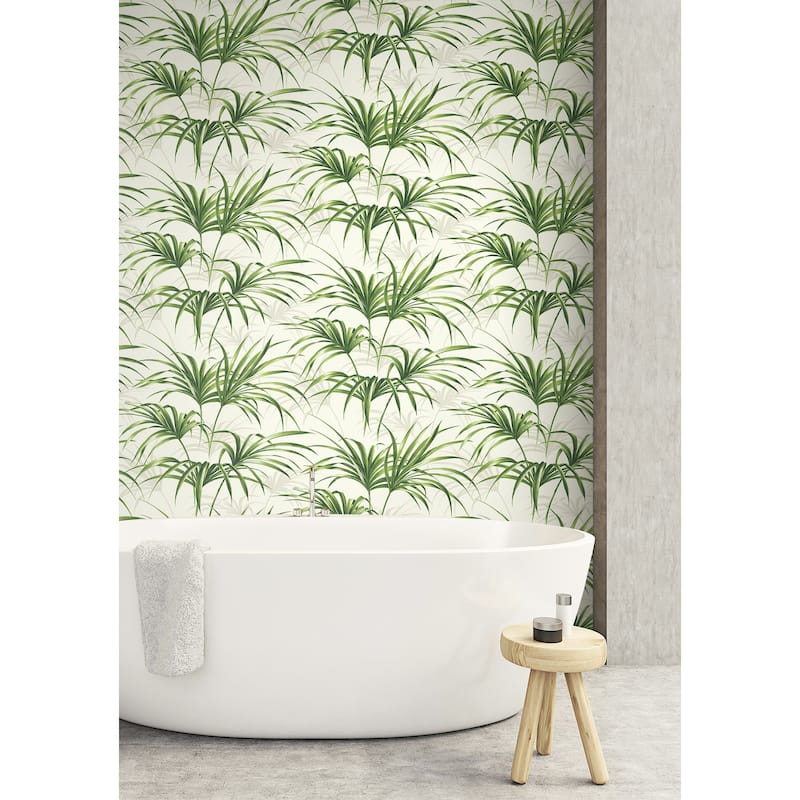 NextWall Tropical Palm Leaf Peel and Stick Removable Wallpaper