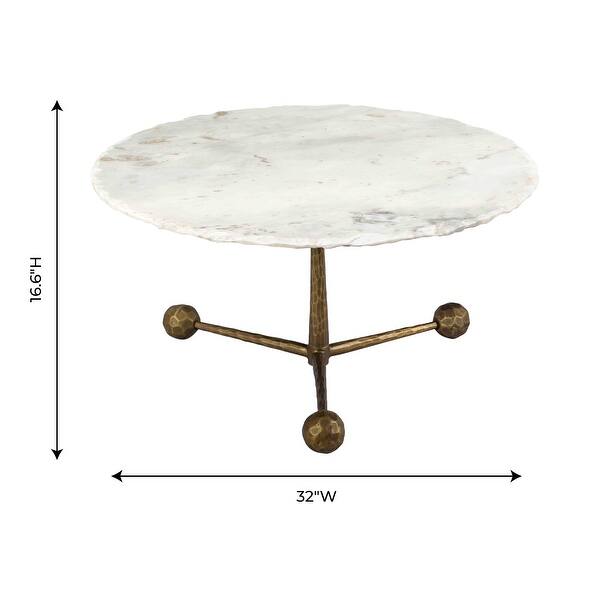 Orbital White Marble Cocktail Table Bed Bath & Beyond 30336090