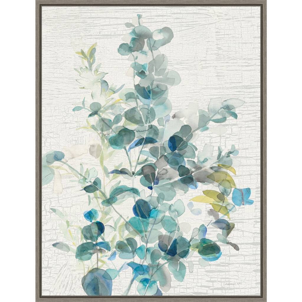 Eucalyptus IV Vintage by Danhui Nai Framed Canvas Art