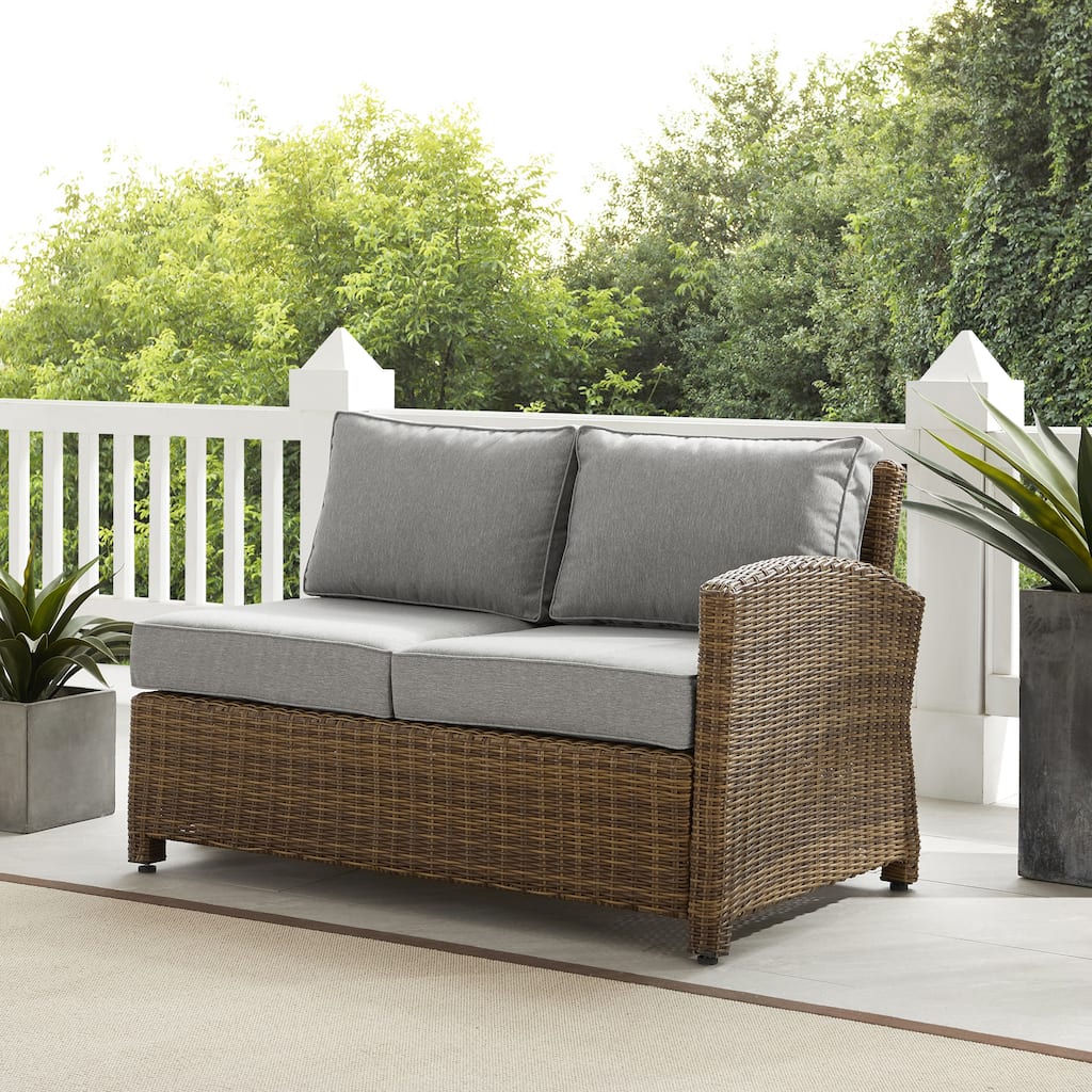 Crosley Bradenton Outdoor Wicker Sectional Right Side Loveseat - 52.75 "W x 31.5 "D x 32.5 "H