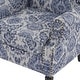 preview thumbnail 45 of 134, 2 Set Traditional Patterned Wingback Accent Chairs with NailHead