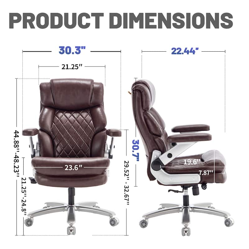 500lbs Big and Tall Office Chair for Heavy People Executive Office Chair with Wide Spring Seat, 360 Swivel Chair