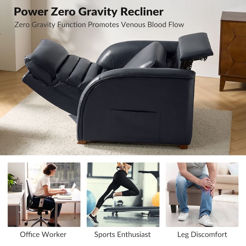 Alessio Transitional Power Zero Gravity Chair with Handheld Remote
