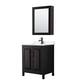 Option Dark Espresso, Black Trim, White Quartz Top
