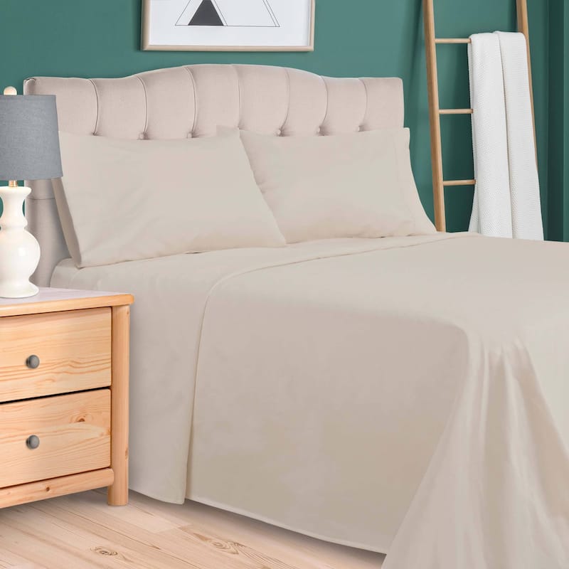 Superior Egyptian Cotton 700 Thread Count Eco-Friendly Solid Sheet Set - Full - Ivory