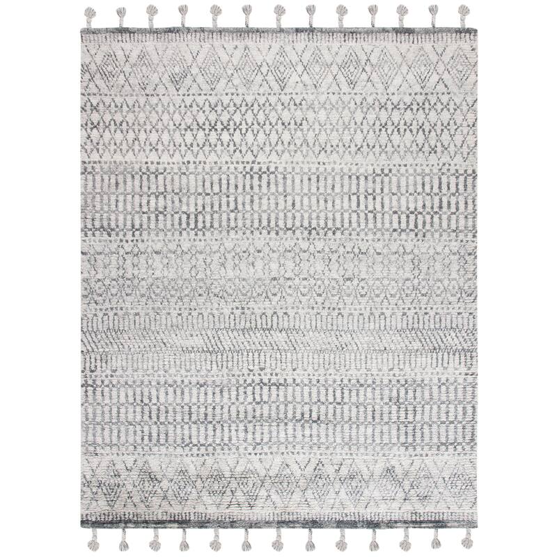 SAFAVIEH Handmade Casablanca Shag Hanita Tribal Wool Rug