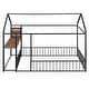 preview thumbnail 9 of 32, Metal Full Size Bed House Bed with Desk,Smart Storage and USB Ports,Kids Bed Design