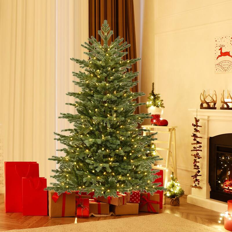 Costway 5 FT Artificial Christmas Tree with 1426 Lush PVC & PE Tips