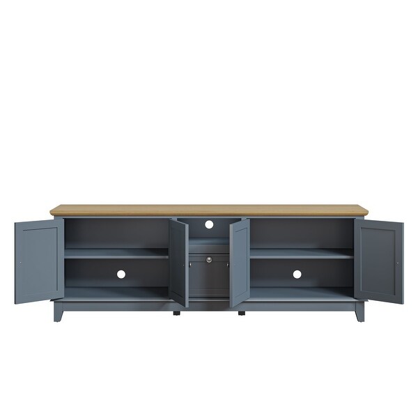 Rustic 72-Inch TV Stand with Adjustable Shelves, Hidden Storage