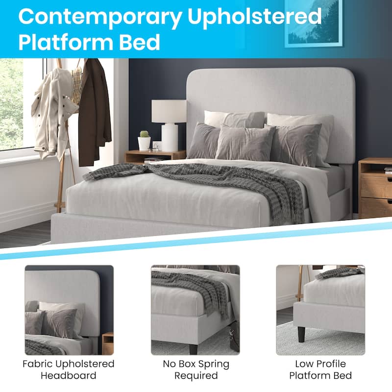 Upholstered Platform Bed with headboard