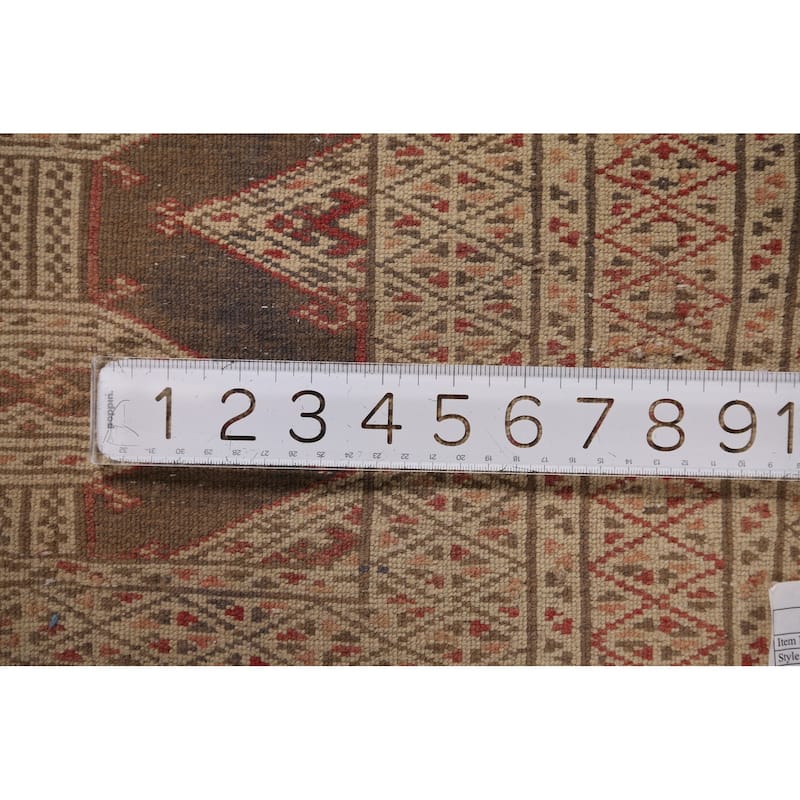 Bakhtiari Persian Antique Accent Rug Handmade Wool Carpet - 4'1" x 5'4"