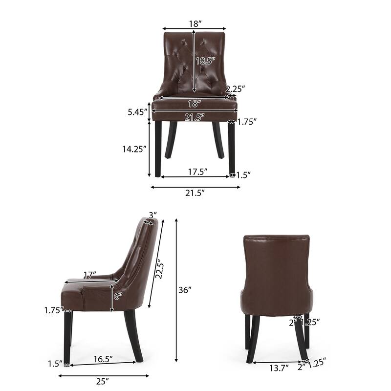 Cheney Tufted Dining Chairs (Set of 4) by Christopher Knight Home