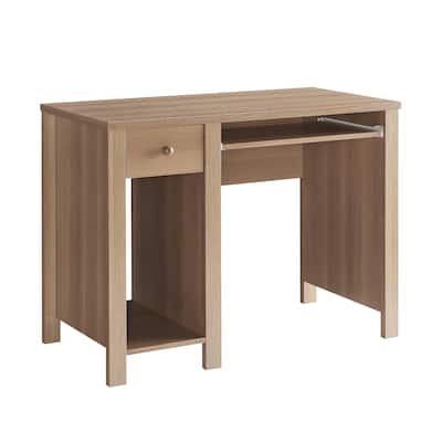 Akol Computer Desk, Keyboard Drawer and Storage, 39 Inch, Dark Taupe