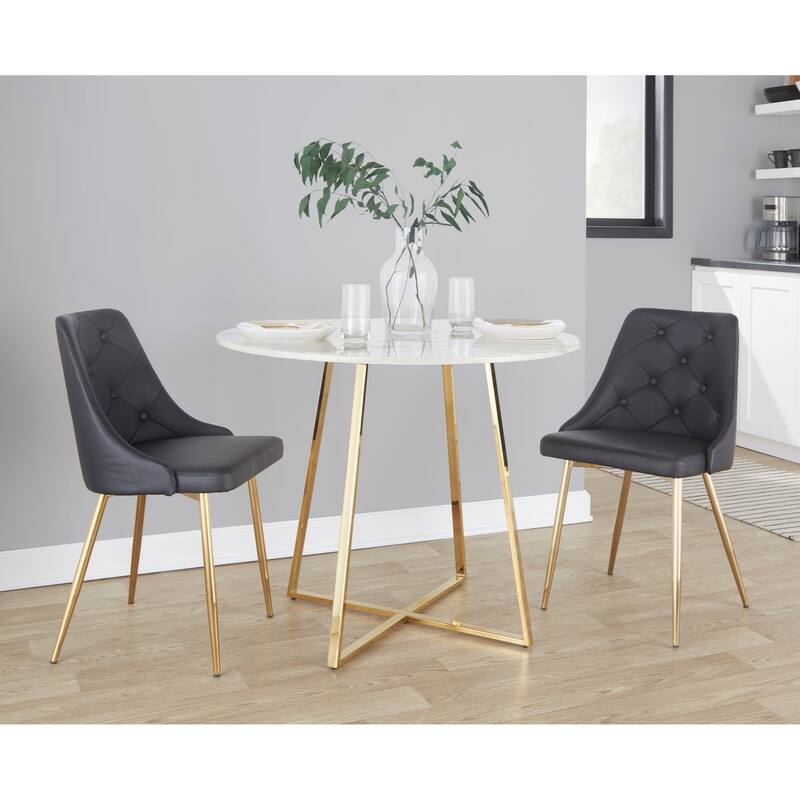 Carson Carrington Ockelbo Dining Chair with Tapered Metal Legs (Set of 2)
