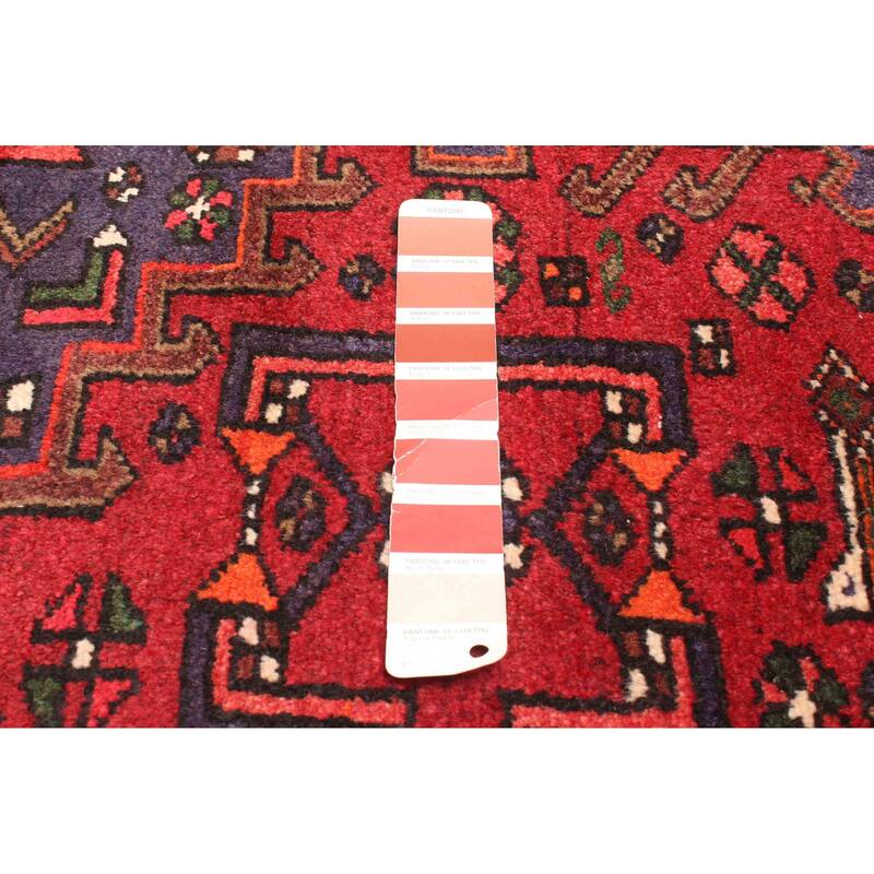 ECARPETGALLERY Hand-knotted Andelz Dark Red Wool Rug - 4'2 x 6'6