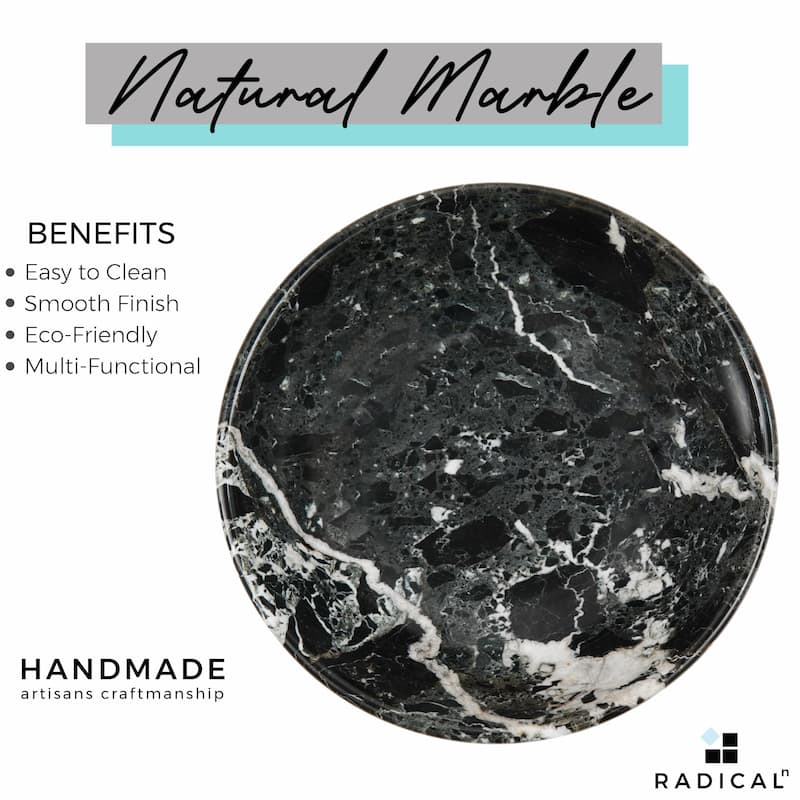 Marble Fruit Bowl 10'Handmade Fruit and Vegetable Holder - Decorative Bowl For Kitchen Counter Décor