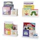 preview thumbnail 1 of 6, Wallniture Denver 14" Floating Shelves for Kids Room Decor, White Bookshelf (Set of 4)