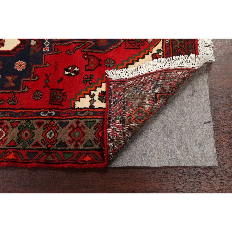Geometric Persian Hamedan Home Decor Area Rug Hand-knotted Wool Carpet - 3'0" x 4'10"