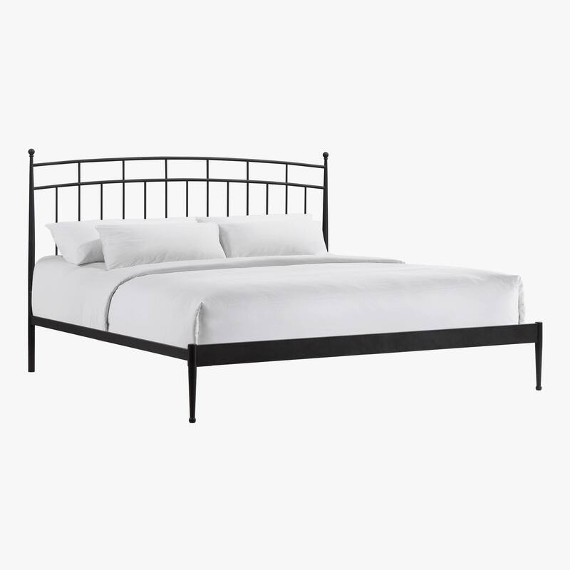 Intercon Traditional Metal Panel Bed, Black - King