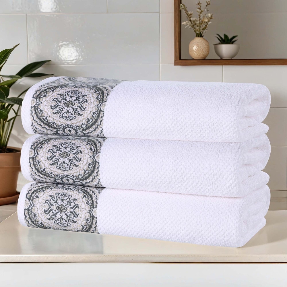 Grey Medallion Bath Towels Bed Bath Beyond