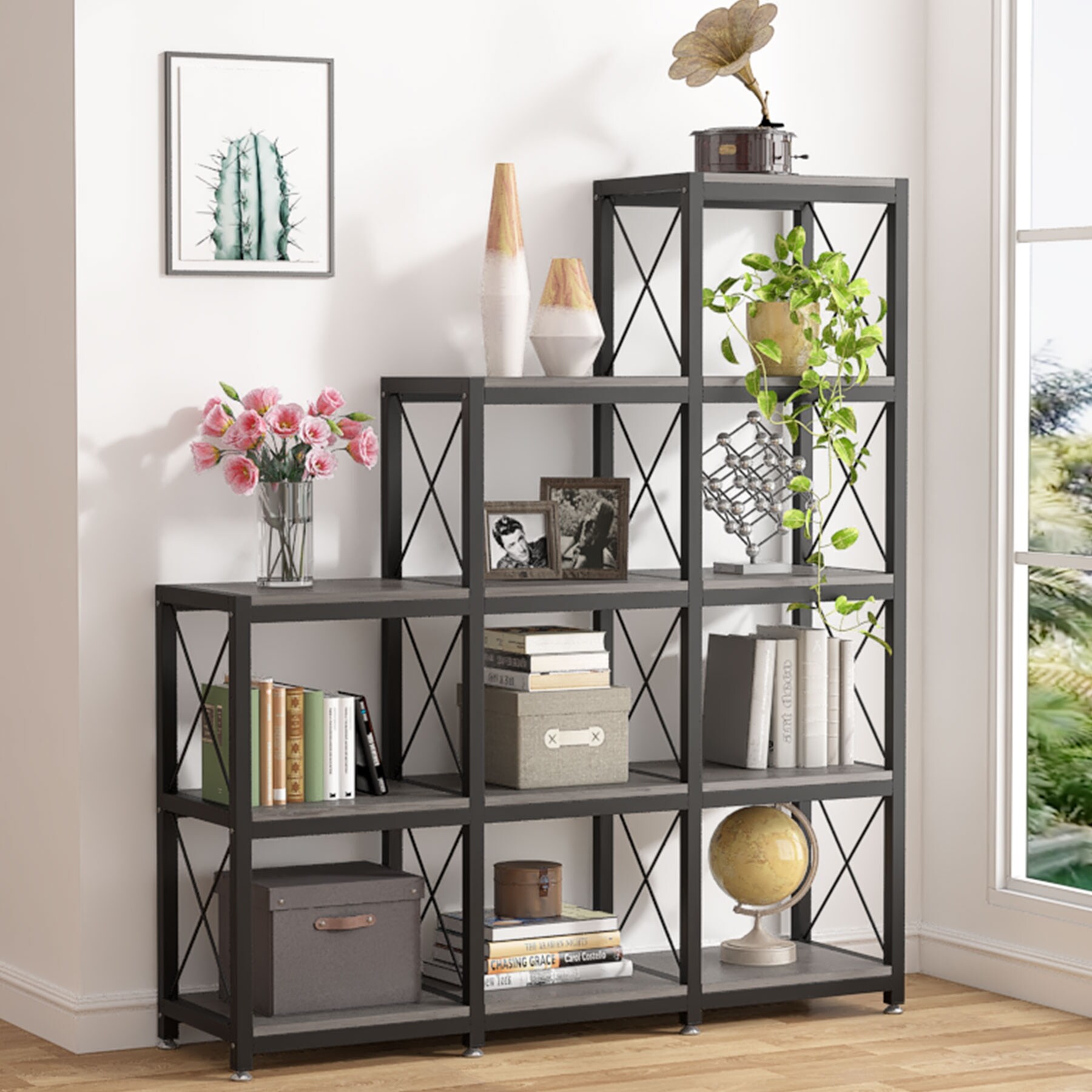 Corner online bookshelf farmhouse