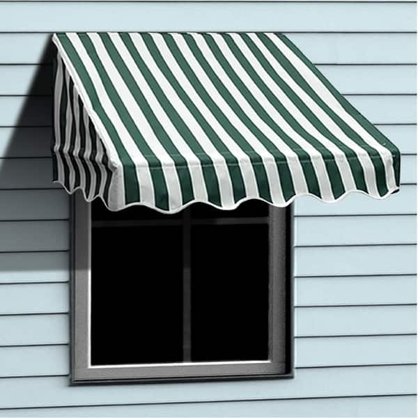 ALEKO Window Retractable Awning Door Canopy 6x2 ft Sun Rain Shade Shelter Black