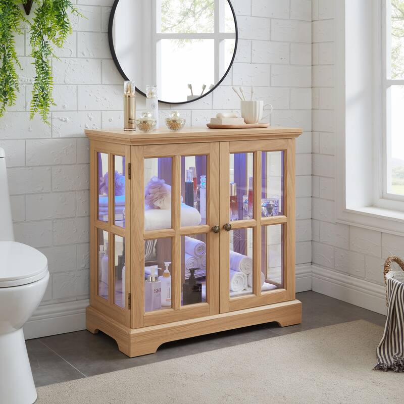 LED Curio Display Cabinet with Adjustable Shelves