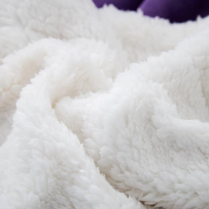Sherpa Fleece Throw Blanket Reversible Plush Bed Blanket