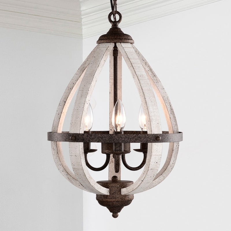Zammy 13 Inch Farmhouse Rustic Water drop Pendant 3-Light