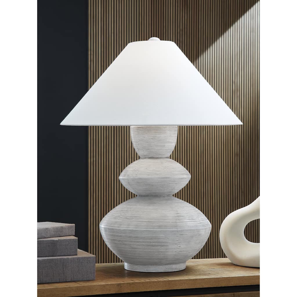 Signature Design by Ashley Brickdon White/Gray Table Lamp - 23" W x 23" D x 29" H