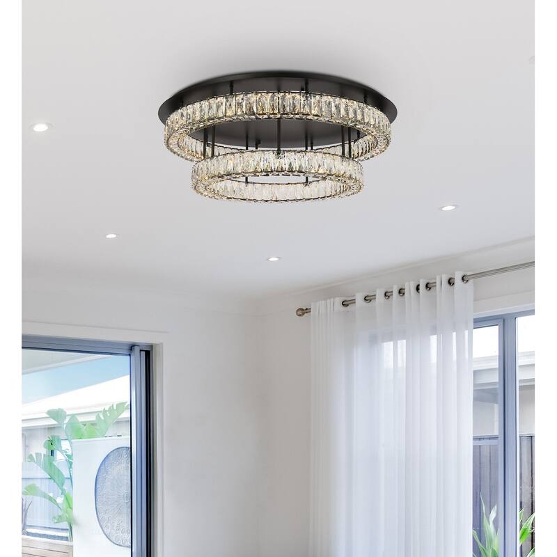 Indigo Home 33 inch LED double flush mount in black