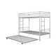 preview thumbnail 15 of 16, Versatile Twin Over Twin Metal Bunk Bed with Trundle - Space-Saving, Silent, and CPC Certified for Ultimate Safety