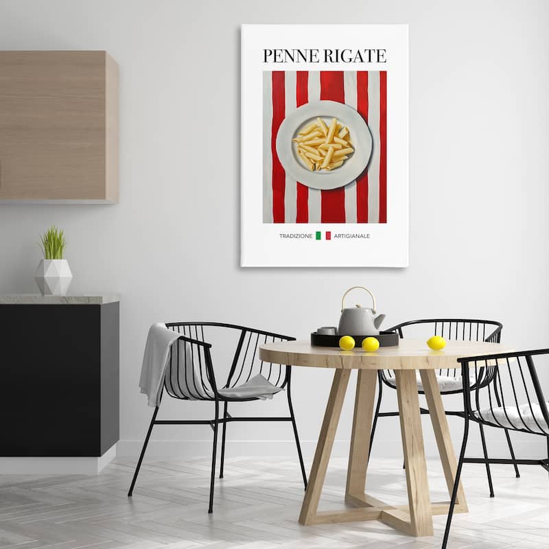Stupell Traditional Penne Rigate Pasta Canvas Wall Art Design By Andreas Magnusson