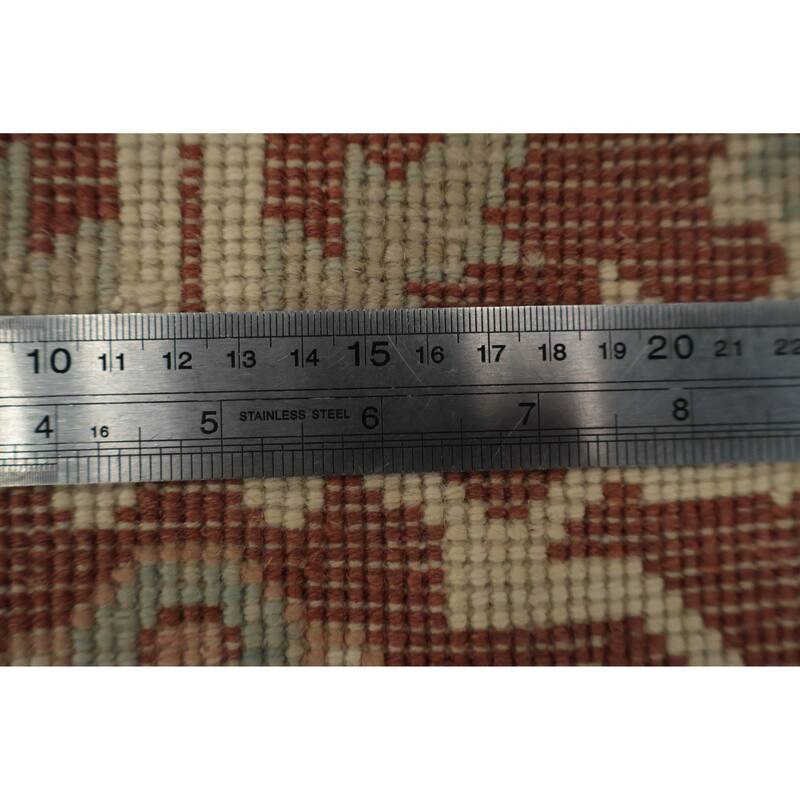 Hand Knotted Oriental 100% Wool Carpet Traditional All-Over Oranges & Rust Ziegler Area Rug - 3' 9'' X 2' 0''