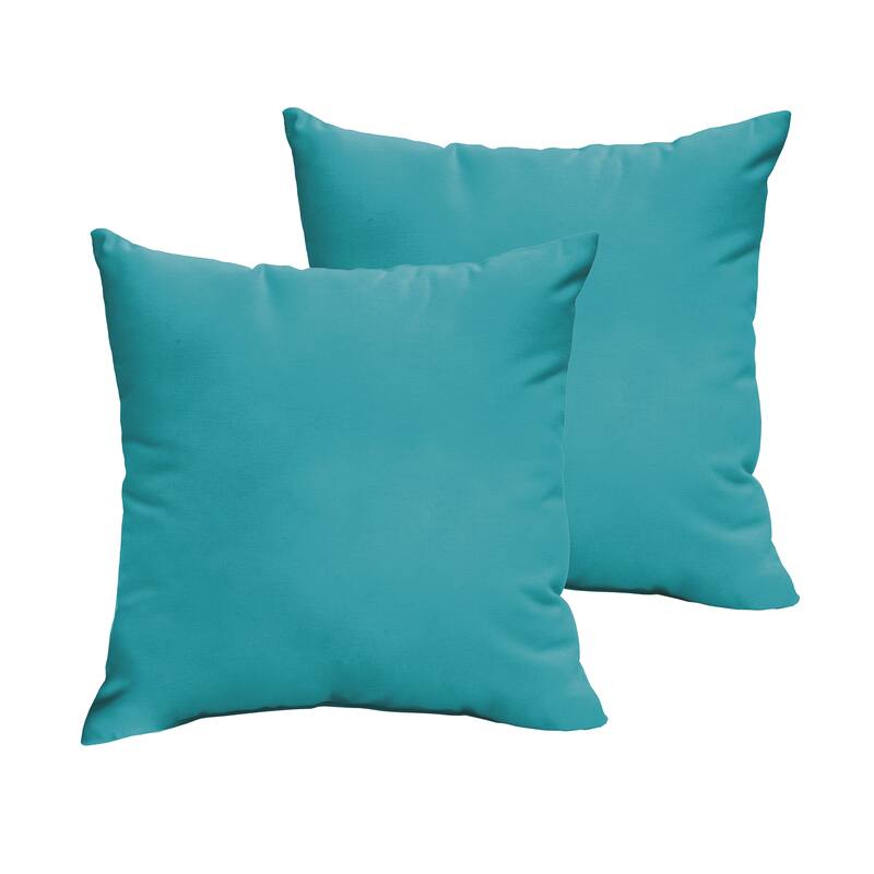 Sorra Home Sunbrella Outdoor Knife Edge Pillow Set of 2 - Canvas Aruba
