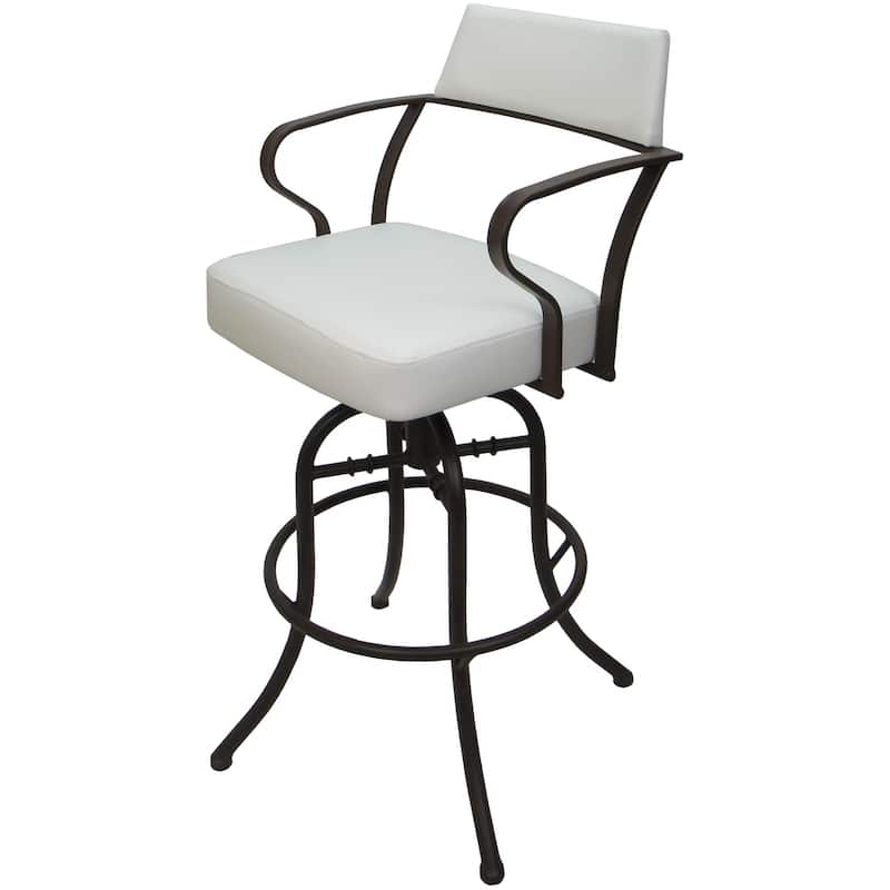 Carolina White Swivel Tilt Counter 26" or Bar 30" Metal Bar Stool - Brown - Bar Height