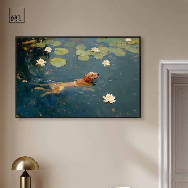 Pond Pup I Canvas by Art Remedy