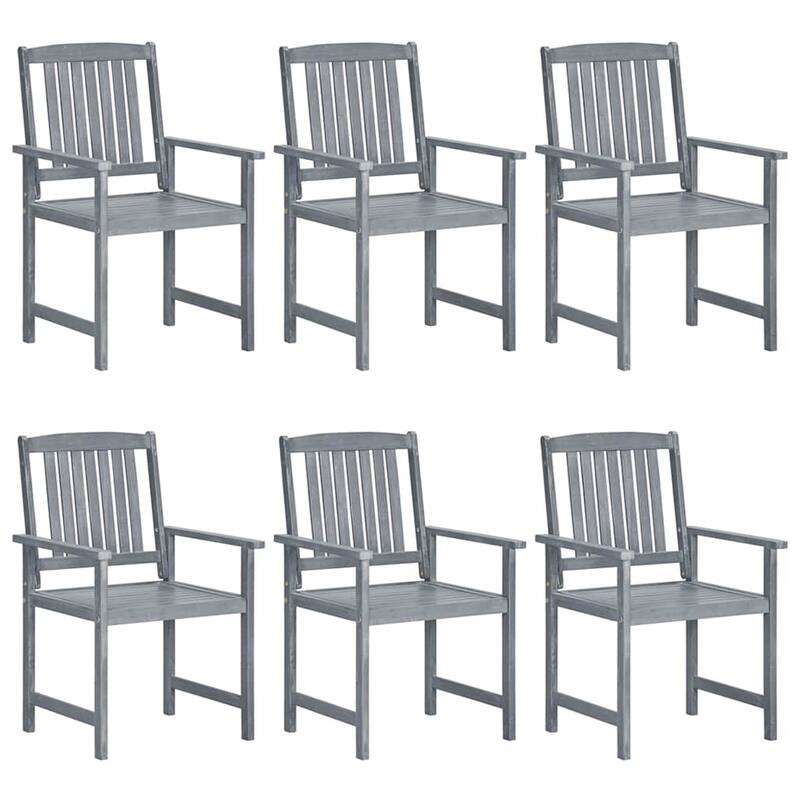 vidaXL Patio Chairs Outdoor Chair with Cushions for Deck Solid Wood Acacia