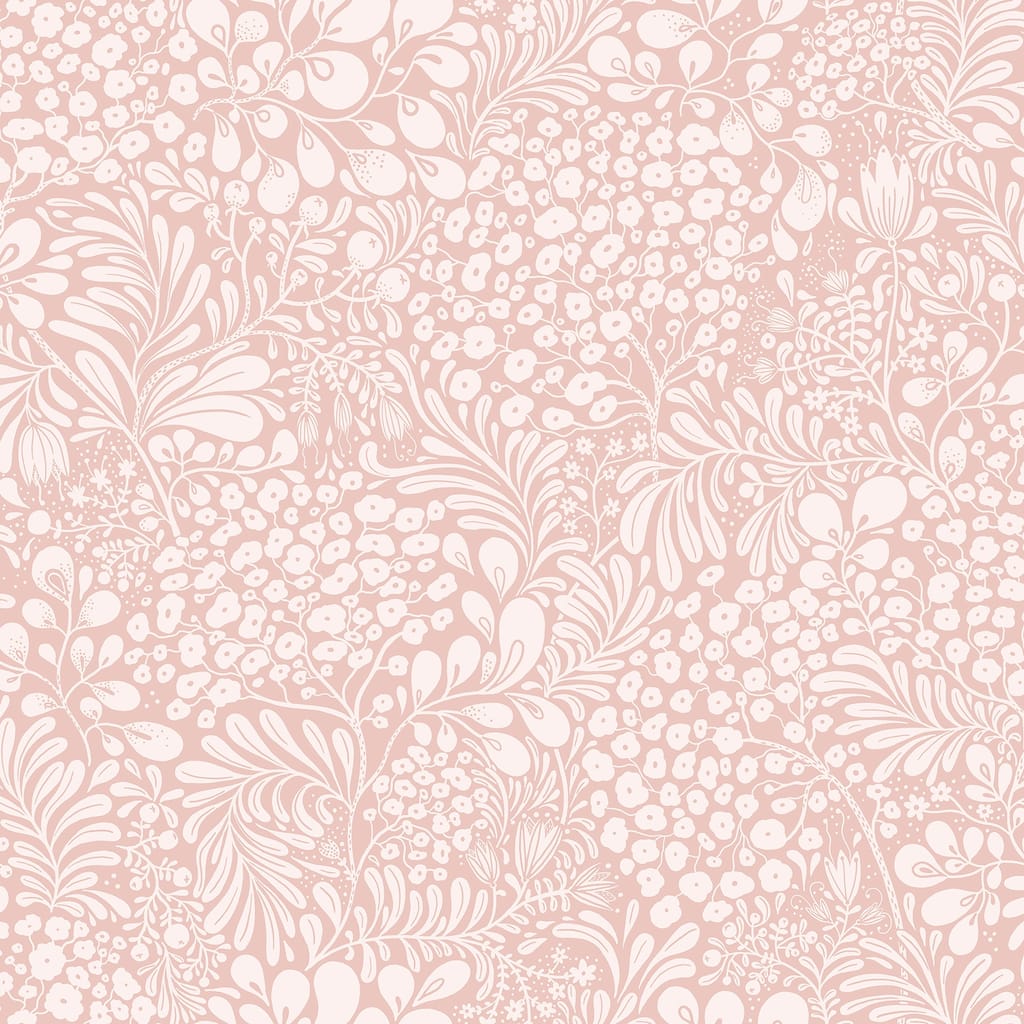 A-Street Prints Siv Pink Botanical Wallpaper
