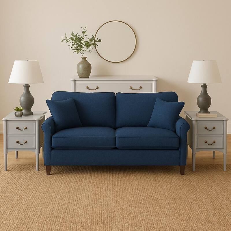 Design House Oxford 3-Piece Two Nightstands and One Chest Set with Antique Brass Hardware