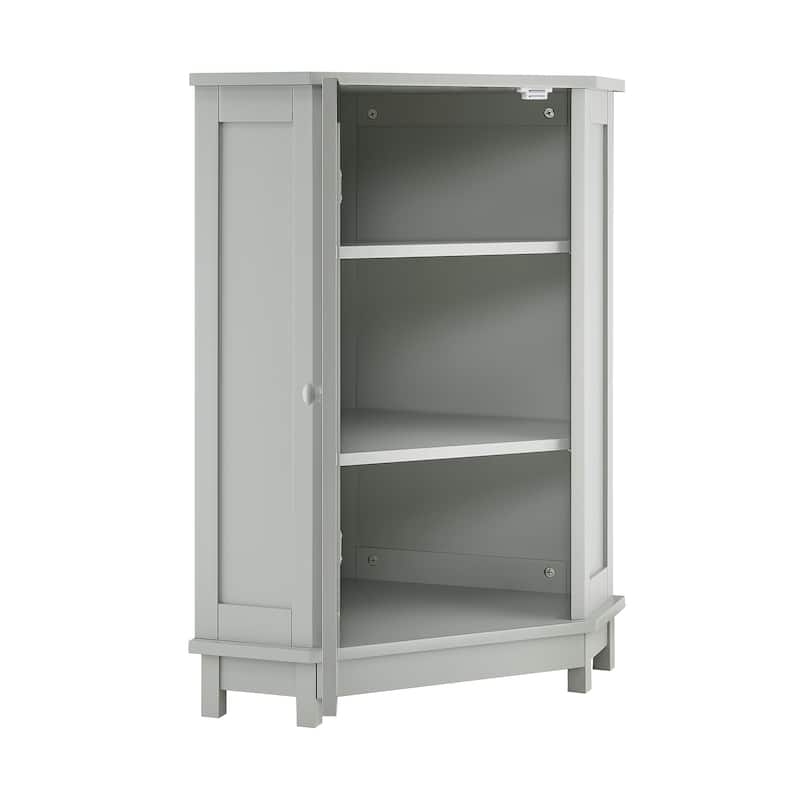 Roomfitters Triangle Bathroom Corner Cabinet with Adjustable Shelf, Space-Saving Storage Unit